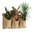 Outdoor Umweltfreundliche Jute-Wandtasche mit 3 Pflanztaschen