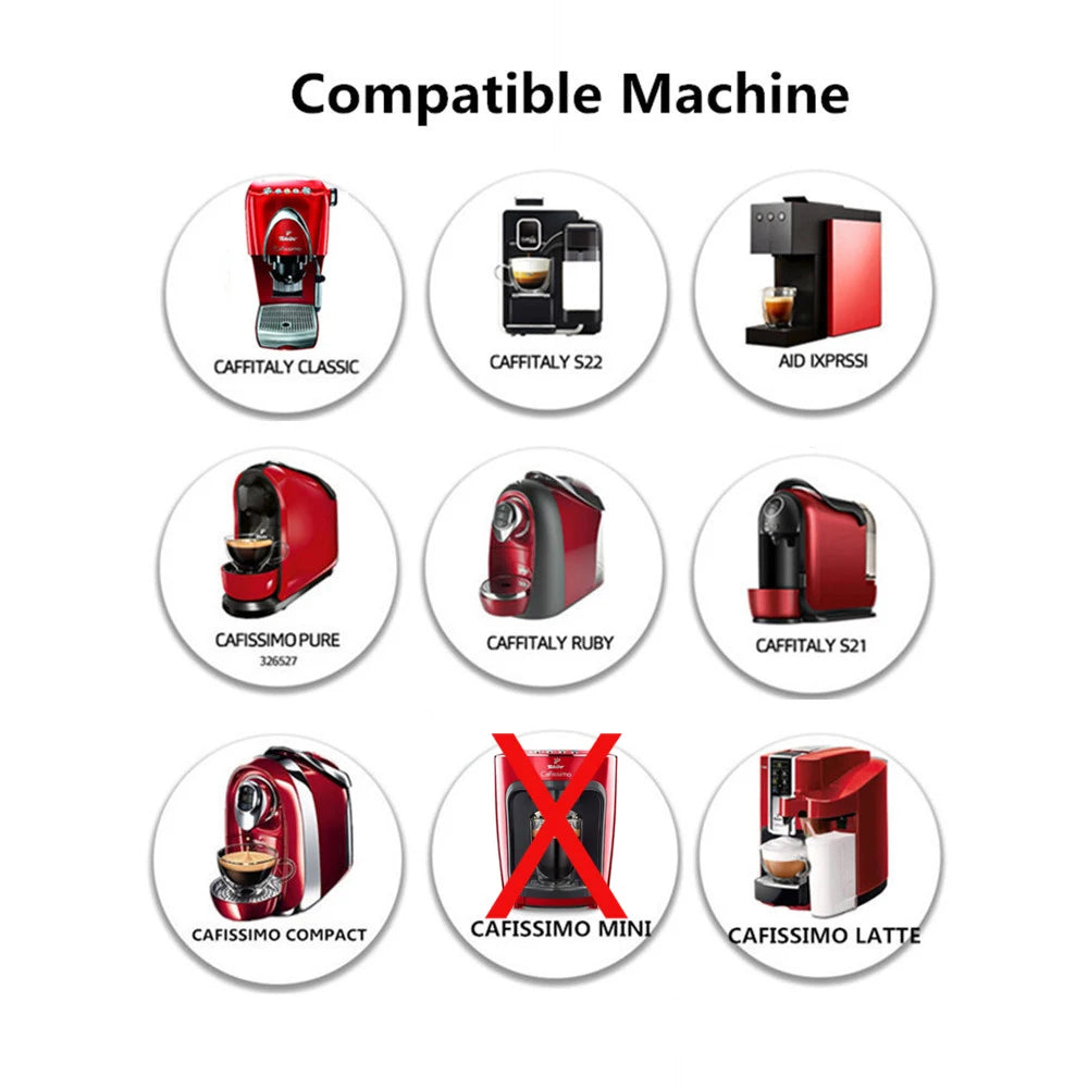 iCafilas Wiederverwendbare Kapsel  Für K-fee Kaffeefilter Kapseln Pods Tamper Nachfüllbar Für Caffitaly Tchibo Cafissimo Maschinen