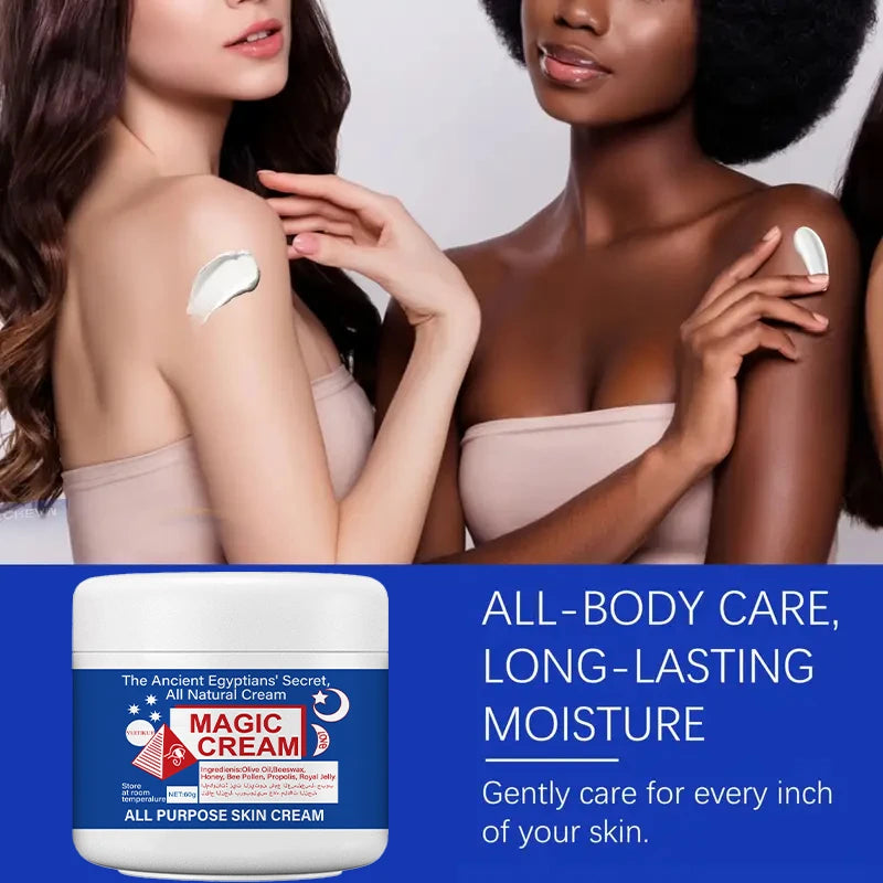 Honigcreme – Für das gesamte Gesicht und den Hals, reich an feuchtigkeitsspendenden Inhaltsstoffen, die die Haut weich und hydratisiert hinterlassen.