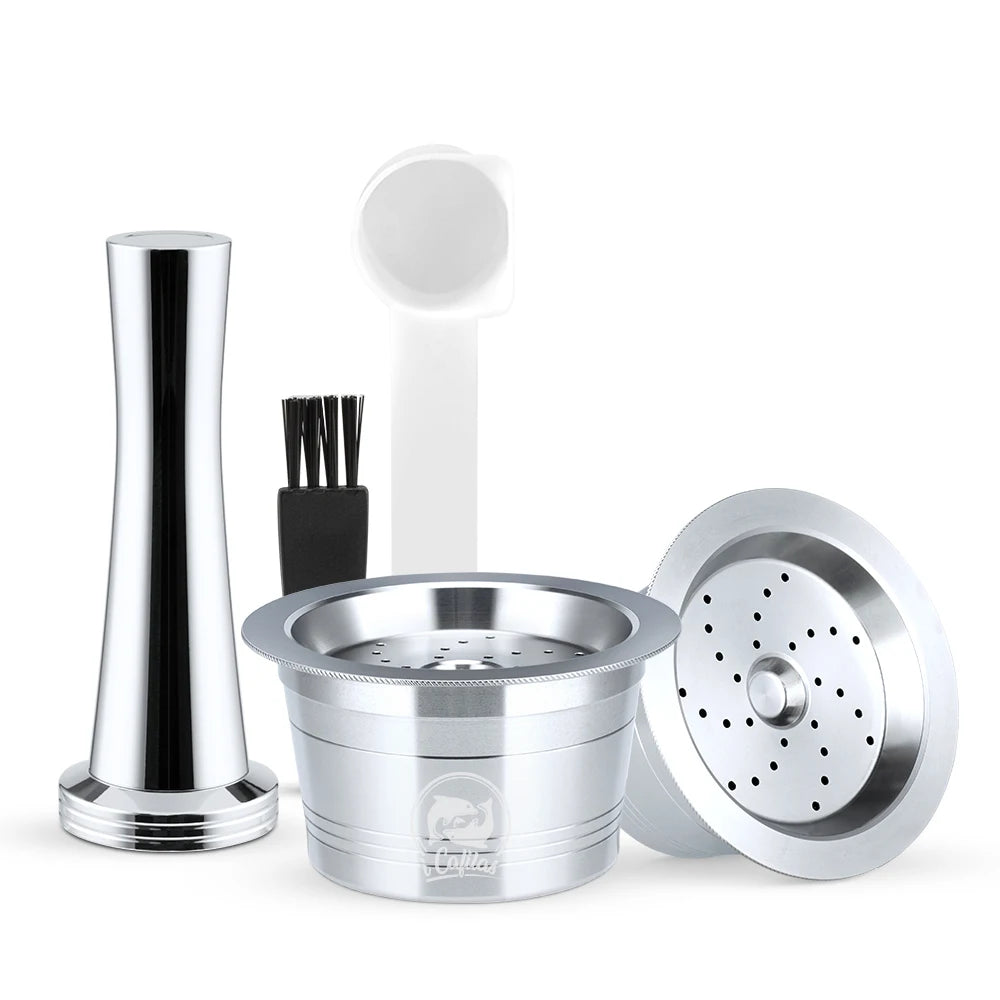 iCafilas Wiederverwendbare Kapsel  Für K-fee Kaffeefilter Kapseln Pods Tamper Nachfüllbar Für Caffitaly Tchibo Cafissimo Maschinen