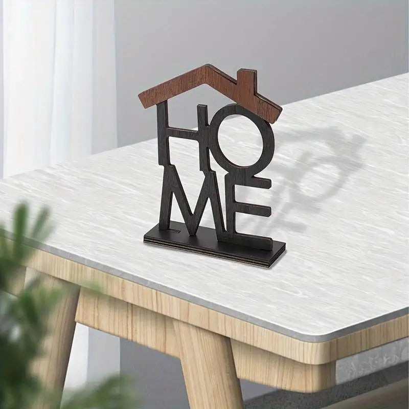 Kreative Holz-Wohnungsdekoration: Wohnzimmertisch, Kleiderschrank, Schreibtisch – kleine Dekoration in Hausform – Einweihungs- und Geburtstagsgeschenk