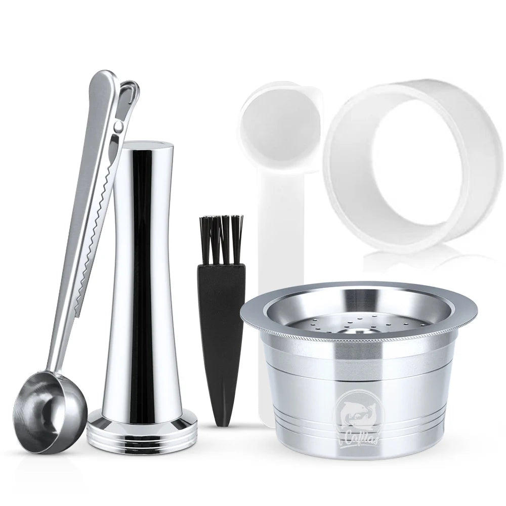 iCafilas Wiederverwendbare Kapsel  Für K-fee Kaffeefilter Kapseln Pods Tamper Nachfüllbar Für Caffitaly Tchibo Cafissimo Maschinen