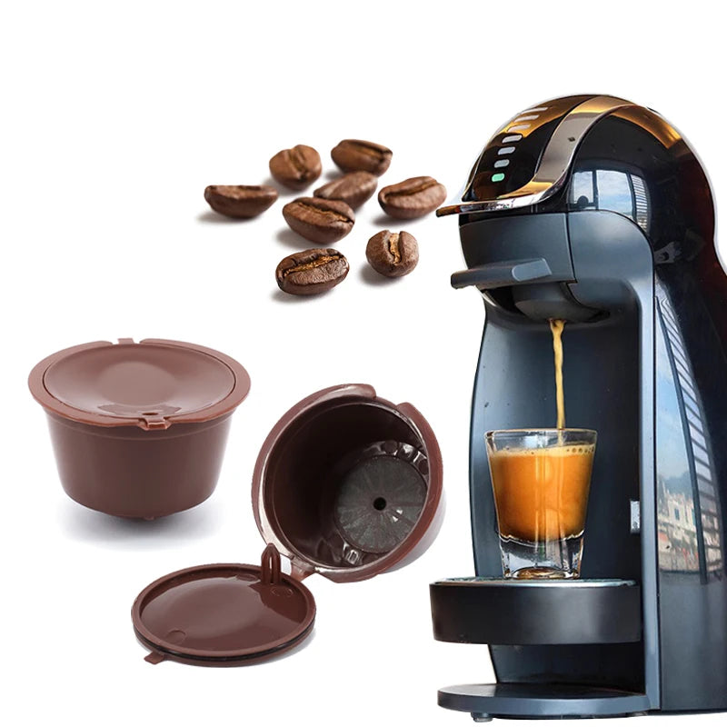 Wiederverwendbare Kaffeekapseln  Filterbecher für Nescafe Dolce Gusto Nachfüllbare Kappe für Kaffeepulver Bohnenbecher