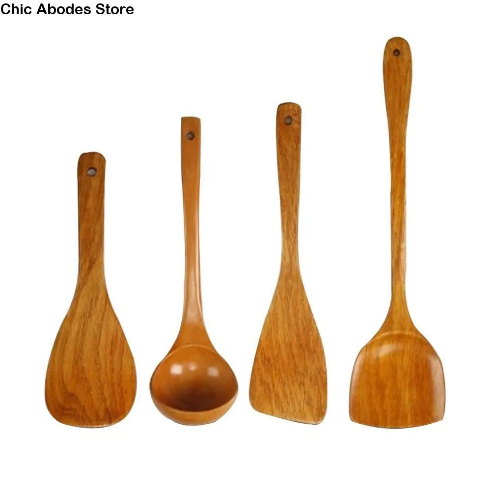 Bambuslöffel Holzzubehör Bratpfannenwerkzeuge Küchenutensilien Schaufel Kochwerkzeuge Pfannenwender