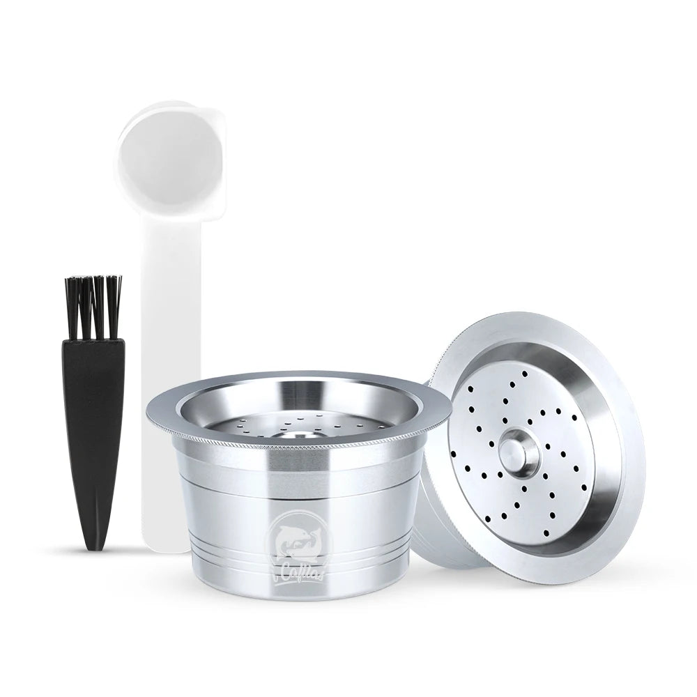 iCafilas Wiederverwendbare Kapsel  Für K-fee Kaffeefilter Kapseln Pods Tamper Nachfüllbar Für Caffitaly Tchibo Cafissimo Maschinen