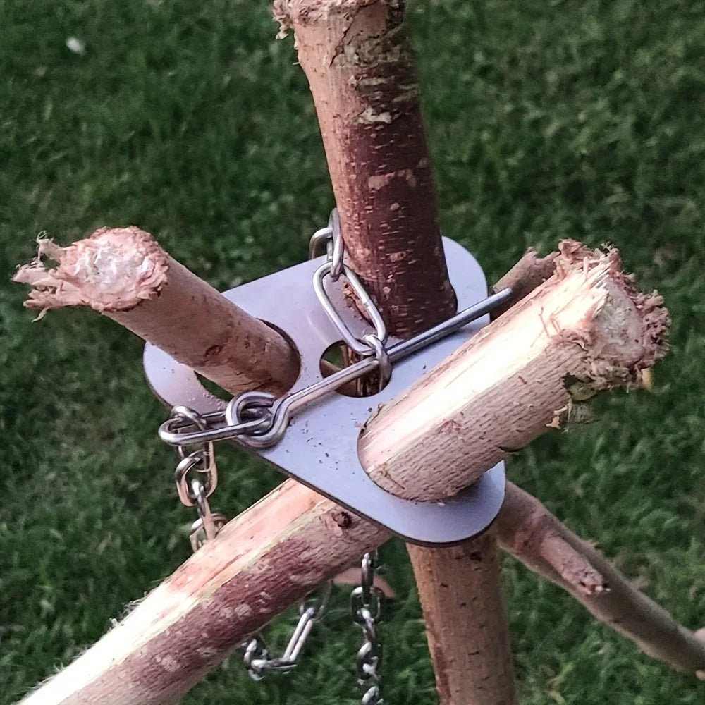 Tragbare Campingausrüstung  Abnehmbarer Dreifuß-Hängeständer für den Außenbereich  Zubehörset für das Kochen am Lagerfeuer