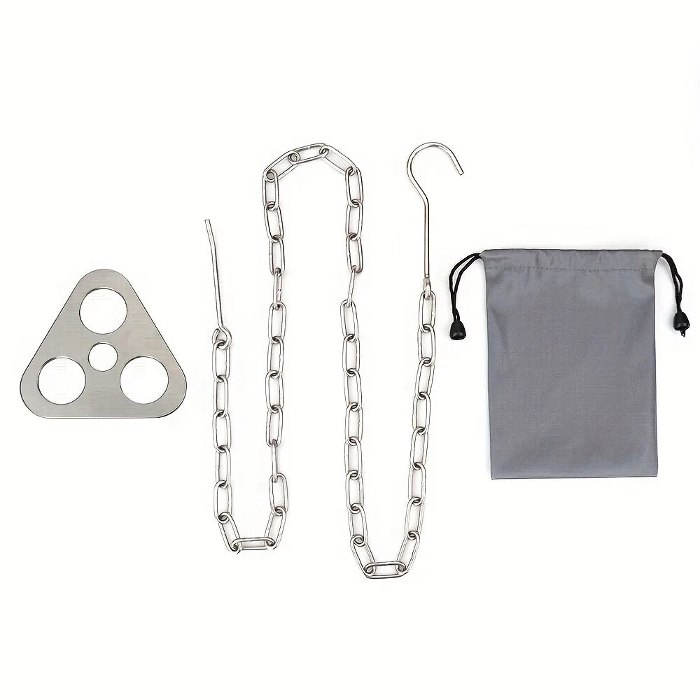 Tragbare Campingausrüstung  Abnehmbarer Dreifuß-Hängeständer für den Außenbereich  Zubehörset für das Kochen am Lagerfeuer