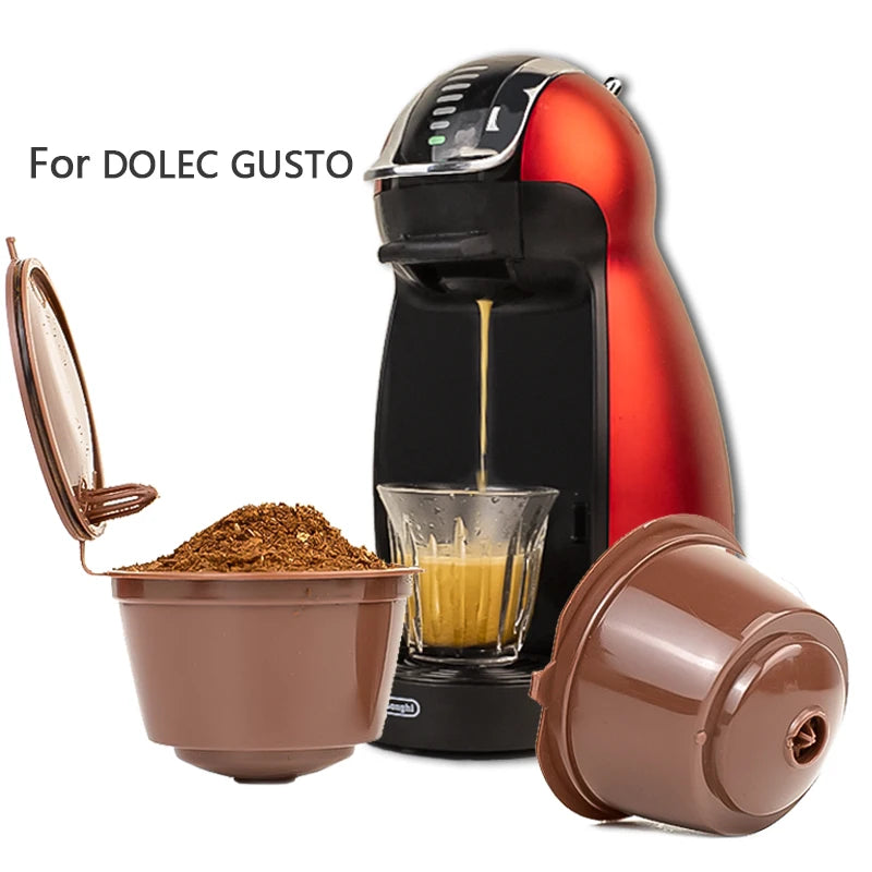 Wiederverwendbare Kaffeekapseln  Filterbecher für Nescafe Dolce Gusto Nachfüllbare Kappe für Kaffeepulver Bohnenbecher
