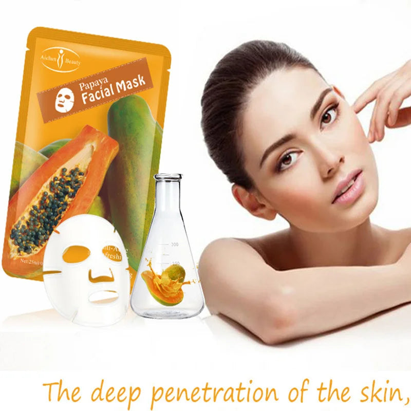 Hautpflege Natürliche Fruchtpflanzen-Gesichtsmaske Feuchtigkeitsspendend Ölkontrollierend Heidelbeere Gurke Granatapfel Frucht Aloe Blatt-Gesichtsmaske