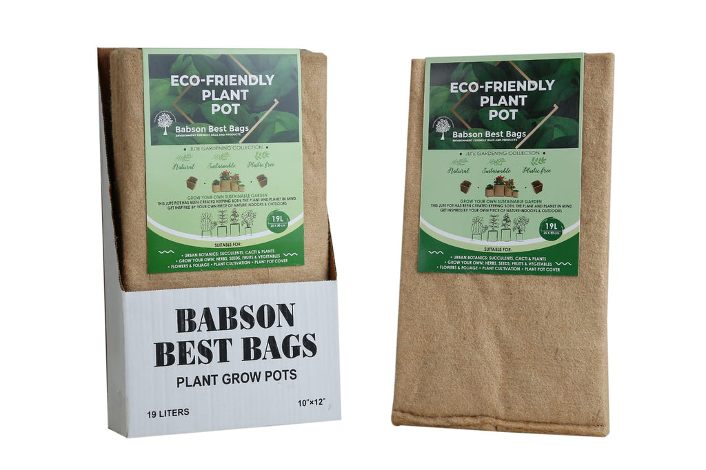 Outdoor-Pflanztöpfe aus umweltfreundlichem Jutegewebe (19 Liter)