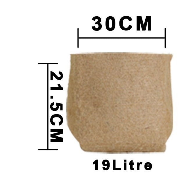 Outdoor-Pflanztöpfe aus umweltfreundlichem Jutegewebe (19 Liter)